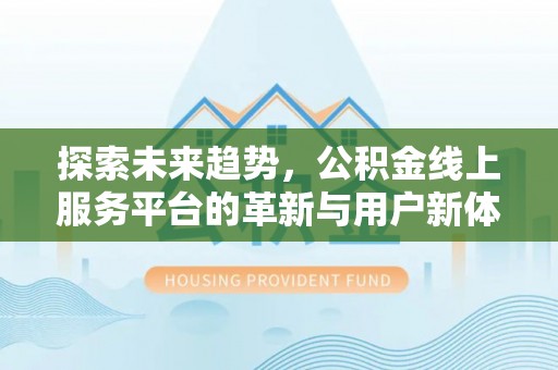 滦平探索未来趋势，公积金线上服务平台的革新与用户新体验